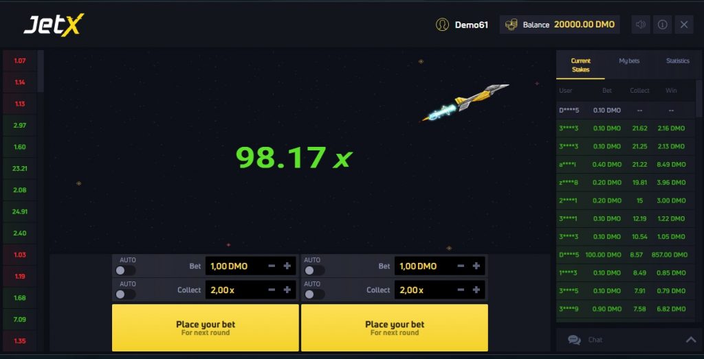 To start gambling with JetX, simply follow these steps