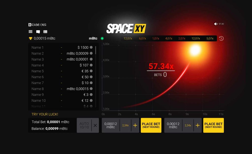 Space XY Game Features BGaming