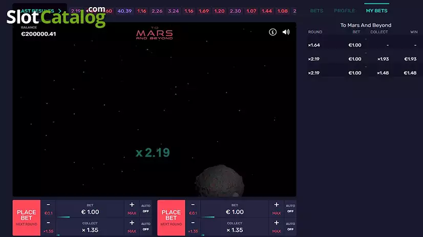 To Mars and Beyond Slot Features
