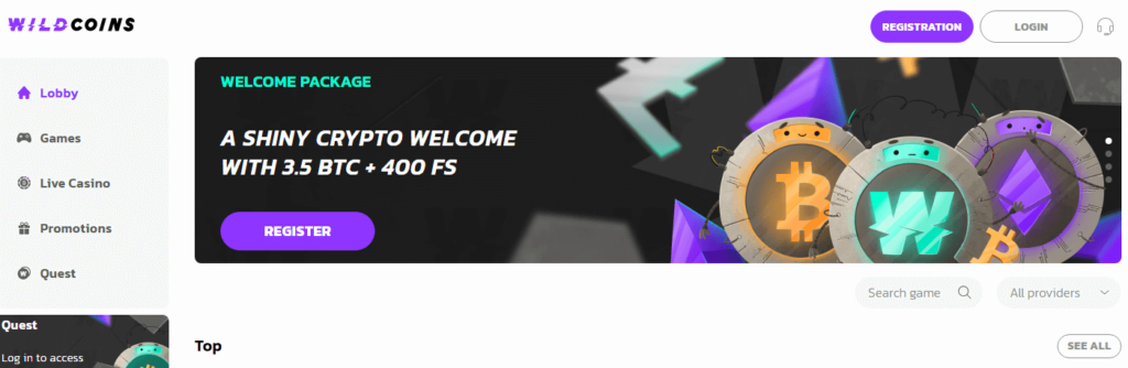 Getting started at WildCoins is a breeze