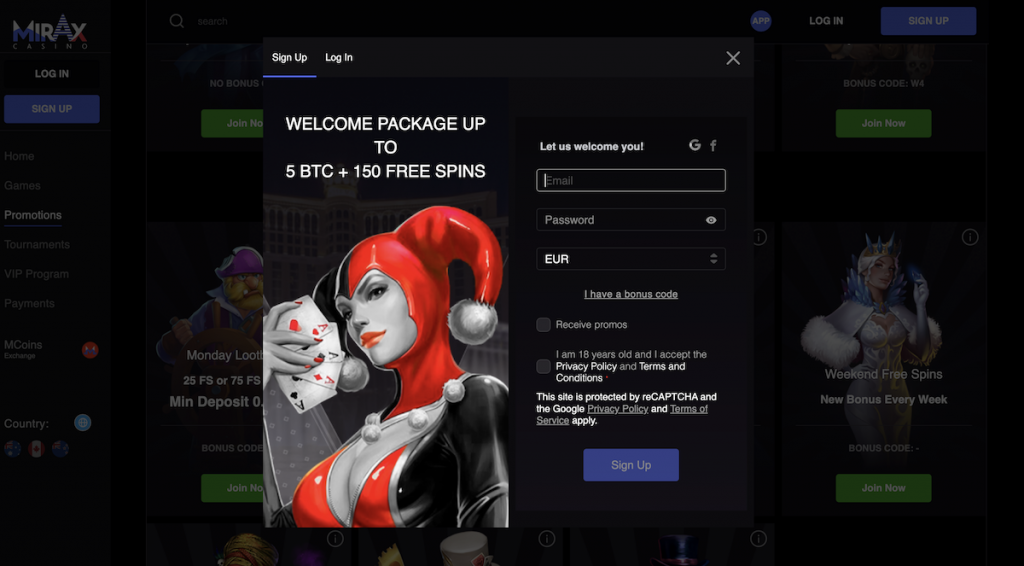 Mirax Casino goes the extra mile